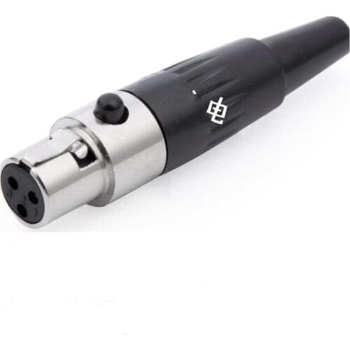 5pcs 3/4/5/6 pin Female plug Mini XLR Microphone Connector MIC Audio Adapter