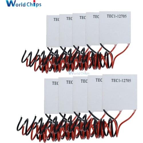 10Pcs TEC1-12705 Thermoelectric Cooler Peltier TEC1 12705 12V 5A TEC12705 40*40M Peltier Elemente Module Heatsink Cooling Plate