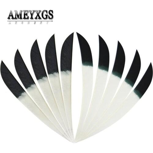 60pcs 5inch Turkey Feathers Right Wing Shooting DIY Natural Arrow Feather Shield-shape Vanes For Hunting Archery Accessories