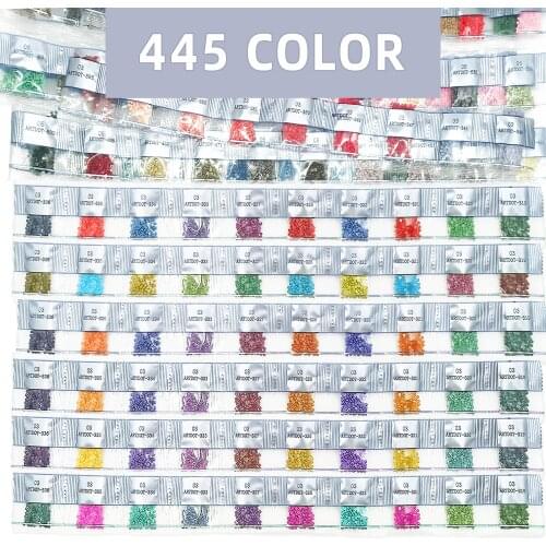Diamond Painting Square/Round Drills DMC 445 Colors 200pcs/Bag Rhinestones Beads MOQ 10Bags/Color for 5d DIY Diamond Art
