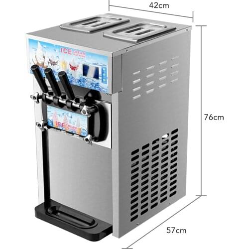 Soft Ice Cream Machine 3-Flavor Ice Cream Yogurt Maker With 18L/H Lcd Display вендинговый автомат FREE CFR BY SEA