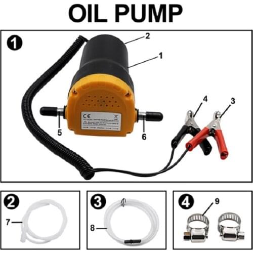 Low price 60W Auto Engine Oil Pump 12V/24V Electric Oil/Diesel Fluid Sump Extractor Fuel Transfer Suction Pump Boat Engine