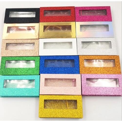 Glitter Rhinestone Lash Case 3D Mink Eyelashes Empty Custom Packing Boxes Glitter Rhinestone Lashes Cases Without Eyelash#5305