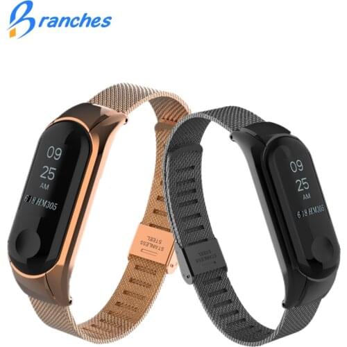 NEW Mi band 3 strap bracelet for Xiaomi mi band 3 Metal Strap wrist strap Screwless Stainless Steel Bracelet Wristbands MiBand 3