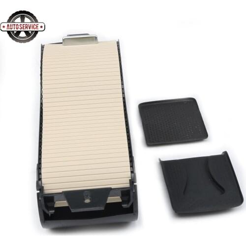 Center Console Armest Beige Slide Cover Drinks Cup Holder 1K0 862 531A For VW Golf GTI MK5 MK6 Jetta MK5 Eos Scirocco 1K0862531A