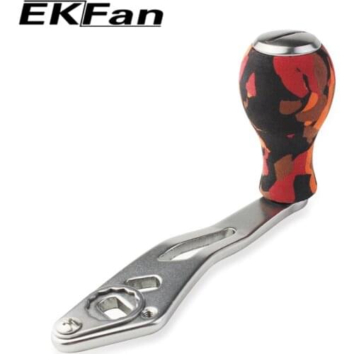 EKfan Camouflage EVA Knob Aluminum Alloy Fishing Reel Handle 8*5mm for Baitcasting Fishing Reels parts