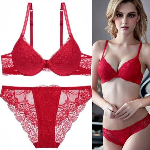 New French Sexy Lace Womens Underwear Comfortable Breathable Soft Push Up Bra And Panties Set Female Intimates Lingerie
