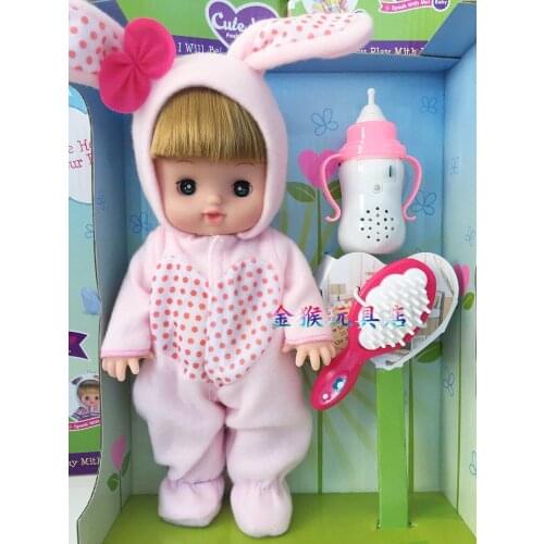 28cm Bebes reborn bonecas Blinking Feeding singing girl talking newborn dolls full vinyl body can bathe toy doll gift