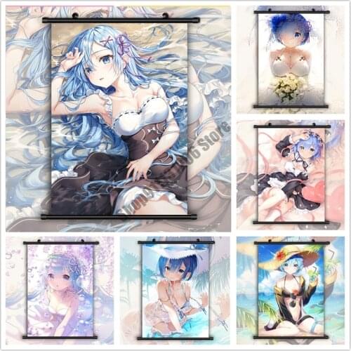 Re Zero Rem Anime Diamond Painting Full Square Drill Cross Stitch Kits Diamond Embroidery Mosaic Christmas Room Decoration