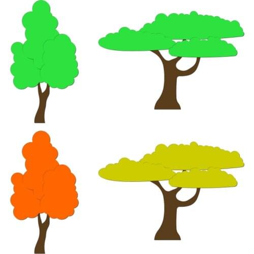 New Tree Wooden Die Scrapbooking C2943 Cutting Dies Multiple Sizes Compatible With Most Die Cutting Machines