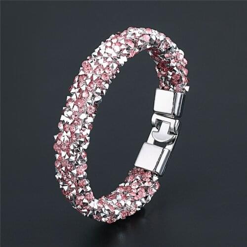 New Luxury Cubic Zirconia Tennis Bracelets Ladies Iced Out Crystal 10 Color Wedding Bracelet Women Best Gifts For Party Jewelry