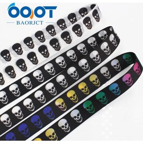 OOOT BAORJCT 175183 15mm 10yard butterfly ribbons Thermal transfer Printed grosgrain Wedding Accessories DIY handmade material