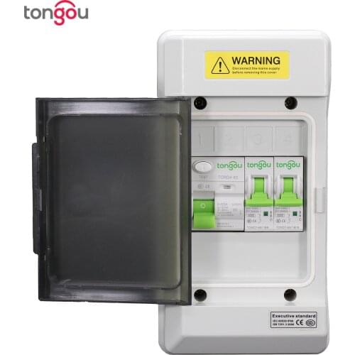 Consumer Unit with 63A/30mA RCD & 1x16amp & 6amp MCBs IP66, ( Switch Box Distribution Box with Circuit Breaker )