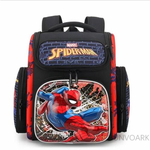 Disneys new folding spider man space bag primary school students' schoolbag EVA hard shell bag Grade 1-3 students' Backpack