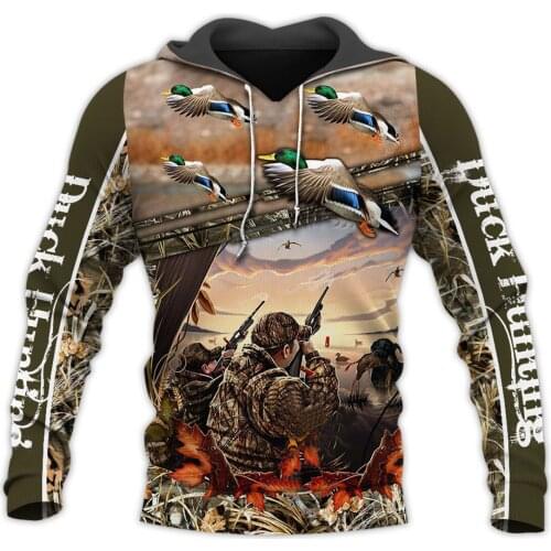 3D Printed Duck Hunting Camo Men Oversized HoodieHoodies Harajuku Fashion Hooded Sweatshirt Autumn Unisex Hoodie Sudadera Hombre
