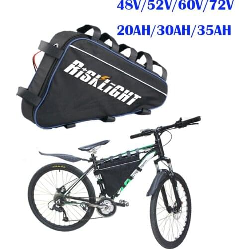 Triangle E bike Rechargeable bateria 48V 60V 72V 20AH 30AH 18650 Electric bicycle Lithium Battery pack for 1000w 2000w 3000w