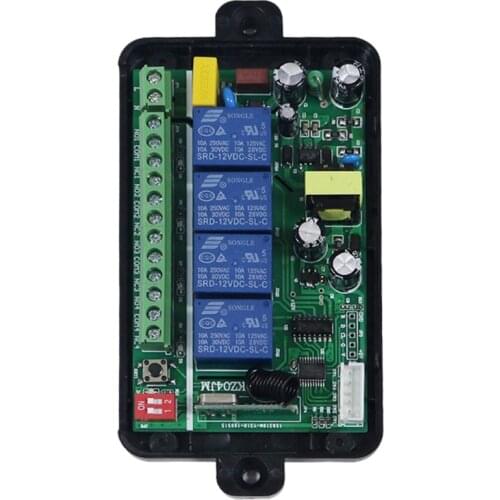 AC 85-256V 4CH RF+Manual Integrated Control Switch Smart Wireless Remote Control Switch for Lamps, Motors, Elevators