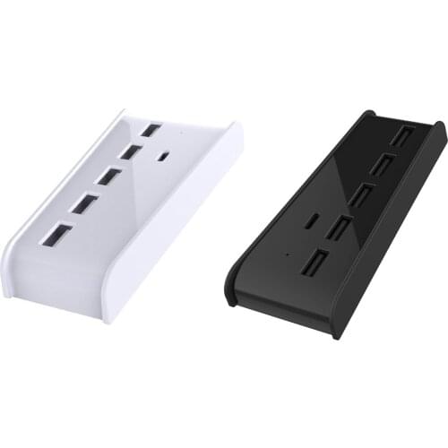 6 in 1 USB Hub USB Splitter Expander Adapter With USB5A + 1C Ports For PS5 PlayStation 5 Digital Edition Console Docking Station