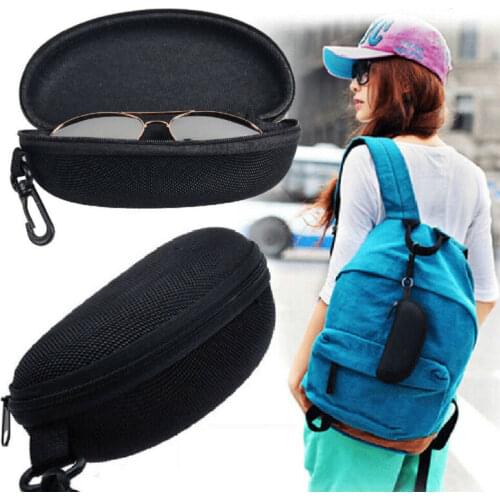 Hard Eye Glass Case Box Solid EVA Sunglass Protector Travel Fashion with Belt Clip Zipper Eyewear Cases
