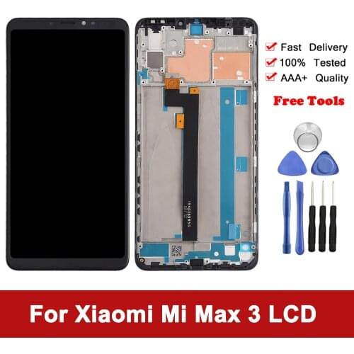 6.9" For Xiaomi Mi Max 3 Max3 LCD Display Touch Screen Digitizer Assembly Replacement With Frame Display For Xioami Mi Max 3 LCD