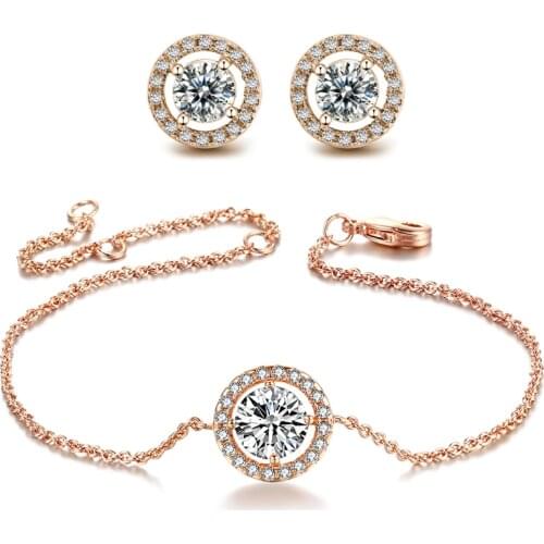 ZHOUYANG Jewelry Sets For Women Classic Micro Inlay Blue Zircon Silver Color Wedding Earrings Bracelet Gift Fashion Jewelry S505