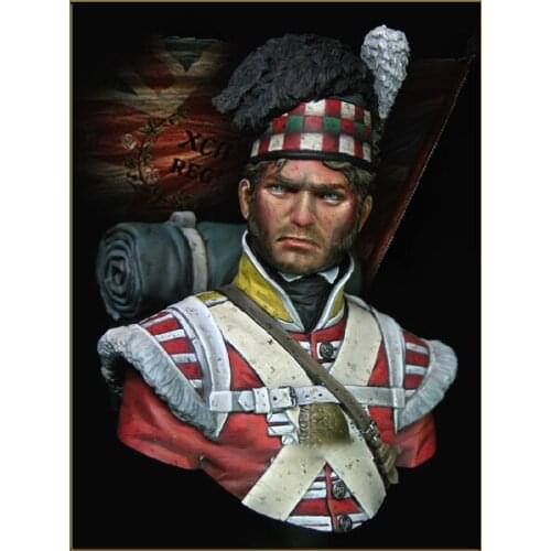1/10 Scale Resin Bust Battle of Waterloo Unpainted Figure Model Kit Free Shipping