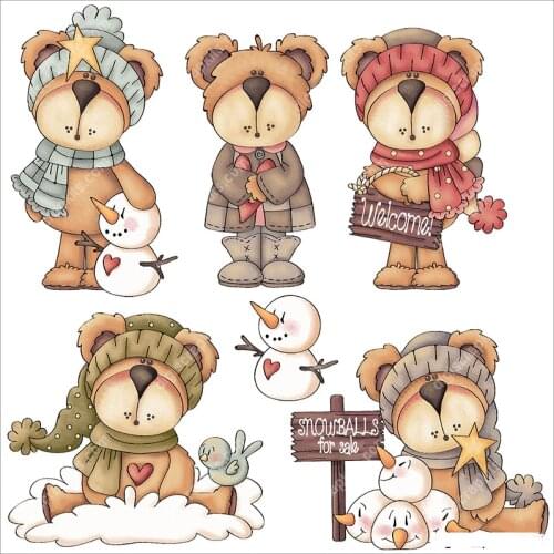 2019 New Arrival Snow Man and Bear New Design Craft Metal Cutting Dies Scrapbooking Album DIY Paper Card Craft Embossing Die