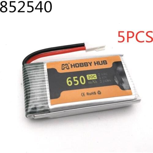 3.7v 650mAh 30c Lipo Battery For Cheerson CX-30 Tanco M68 For Syma X5C/X5SC quadrocopter 3.7V Battery 852540 5pcs