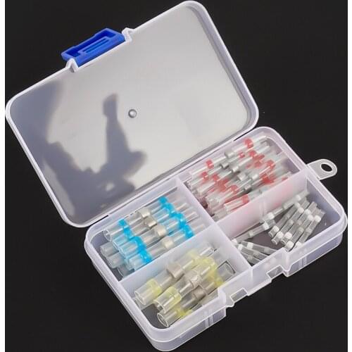 50PCS Waterproof Insulated Heat Shrink Electrical Wire Connectors Solder Seal Seal Wire Connectors for Terminals Automotive