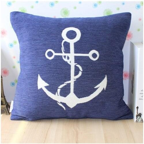 Free Shipping! Jacquard Chenille pillow cover cushion cover 45cmx45cm Blue color Cushion Pillow Decorative Pillow Sham