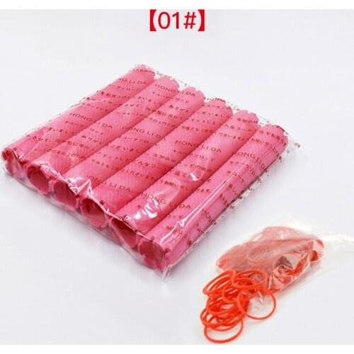 18pcs/set 26*160mm Extra Long Hair Rollers with Rubber Bands Cold Perm Rods Curler Bars Clip Curling Hairdressing Supplies 1547