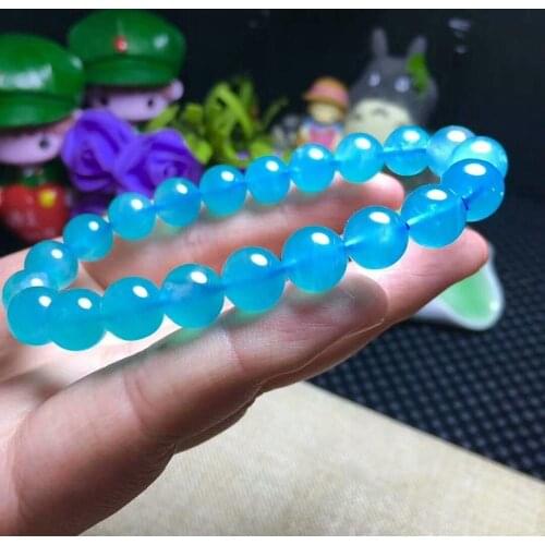 FREE SHIPPING Natural Mozambique Amazonite Gems Beads Bracelet 9mm AAA