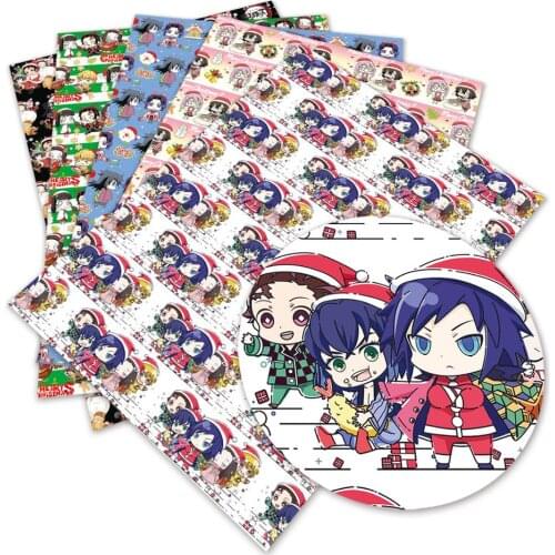 Diy accessories 30*136cm avocado flowers Printed Faux Synthetic Leather Sheets for Bow,DIY handmade Materials K5467