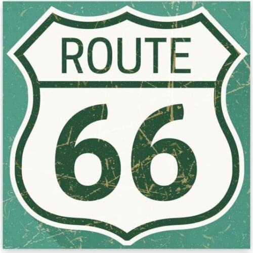 Old School Route 66 Sticker Plane Extreme