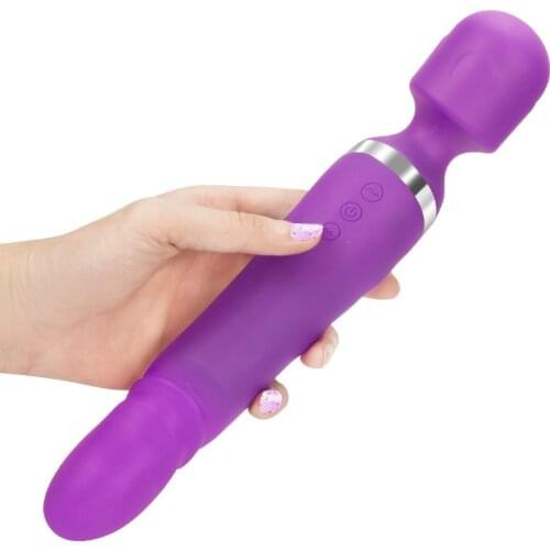 Strong Double Ended 360 Rotating Magic Wand Flexible Dildo Vibrators G spot Vibrator Clitoris Stimulator Sex Toys For Woman