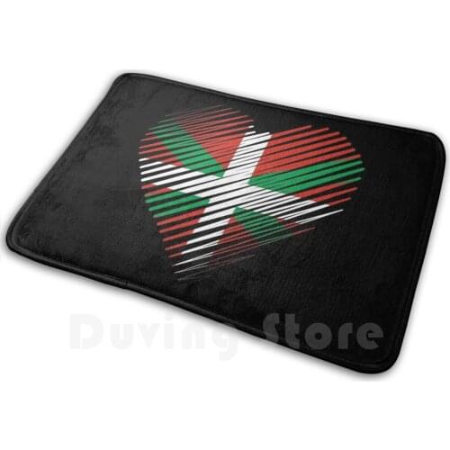 Proud To Be Basque , Heart Basque , Euskadi , Euskal Herria , Basque Flag , Pride | Line Art Carpet