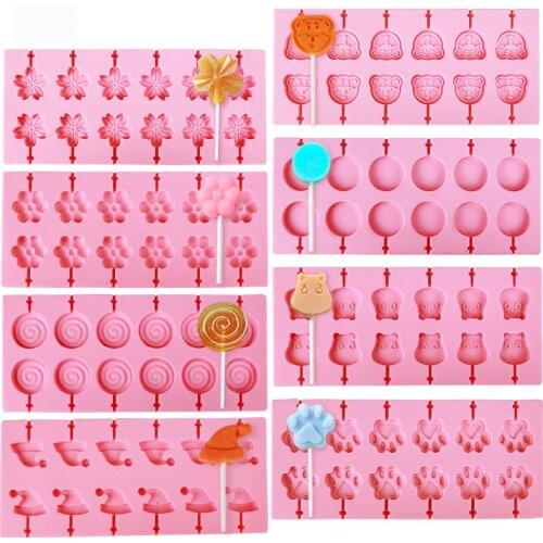 Lollipop Silicone Mold Candy Chocolate Ice Cookie Handmade Mould Kitchen Baking Gadget