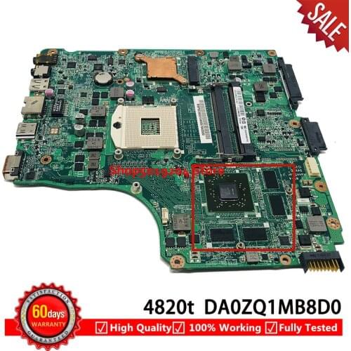 For Acer Aspire 4820 4820G 4820T 4820TG ZQ1 Laptop Motherboard DA0ZQ1MB8F0 mainboard