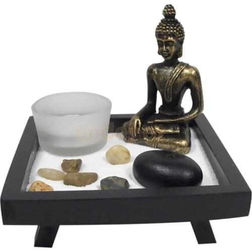 ZEN Garden Set: Buddha, Tealight Holder, Incense Burner,Rake Collectables