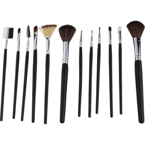 Set of 12PCS Makeup Cosmetic Eyeshadow Eyeliner Powder Blusher Brush Kit