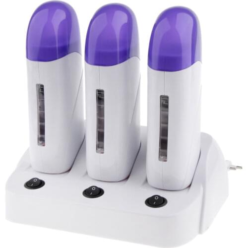 3 in 1 Depilatory Roll On Wax Heater Warmer Refillable Wax Cartridge Hair Removal Wax-melt Machine Skin Care Tool with Base