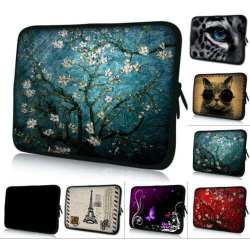Neoprene 13"13.3"14 "15"15.4"15.6"17"17.3"17.4" Prints Laptop Sleeve Bags Neoprene Soft Handdle Laptop Tablet PC Print Case Bag