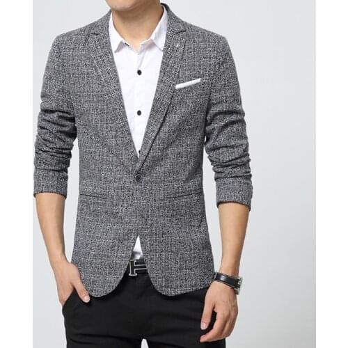 2018 New Mens Fit Fashion Blazers Suit Jacket Male Casual Plus size M-5XL Coat Wedding dress Black Silver Beige Wine Red