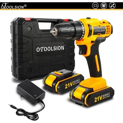 OTOOLSION New 21V 1500MAH battery Cordless Screwdriver 12V 16.8V Electric Drill Mini Handheld Rechargeable Keyless Power Tools
