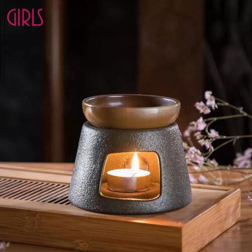 Candle Heating Base Pottery Tea Stov Japanese Ceramic Heater Stand Tea Maker Teapot Warmer Insulation Base Warmer Coffee Water