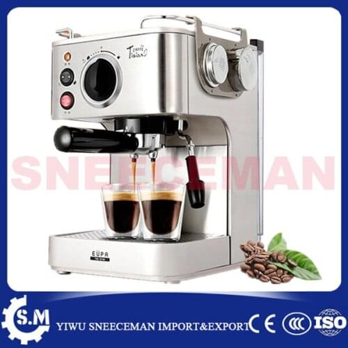 Semi- automatic household coffee making machine stainless steel steam coffee pot for shops