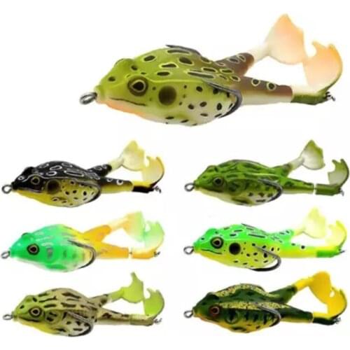 1PCS Double Propellers Frog Soft Bait Wobbler Jigging Fishing Lure 90MM Artificial Crankbait Minnow Topwater Fishing Bait Tackle