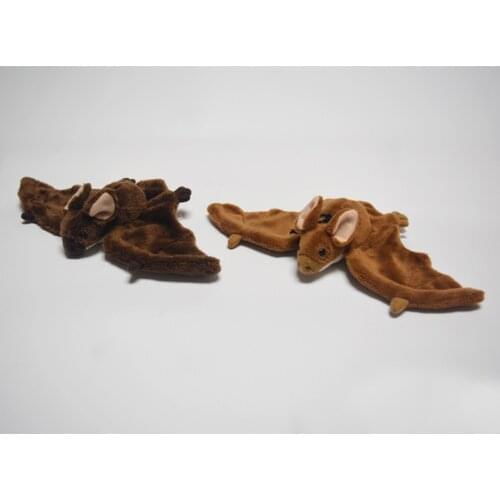 Lifelike Bat Plush Toys Realistic Wild Animal Stuffed Toy Soft Brown Bat Plush Dolls Educational Gifts For Kids 2 Colors