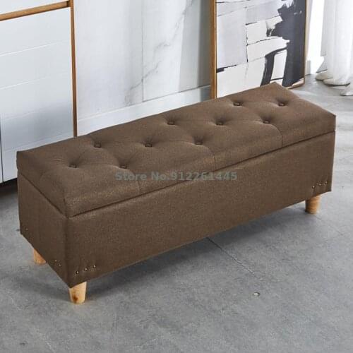 Sofa stool rectangular fabric storage stool bed end stool storage clothing store fitting room shoe changing stool household door