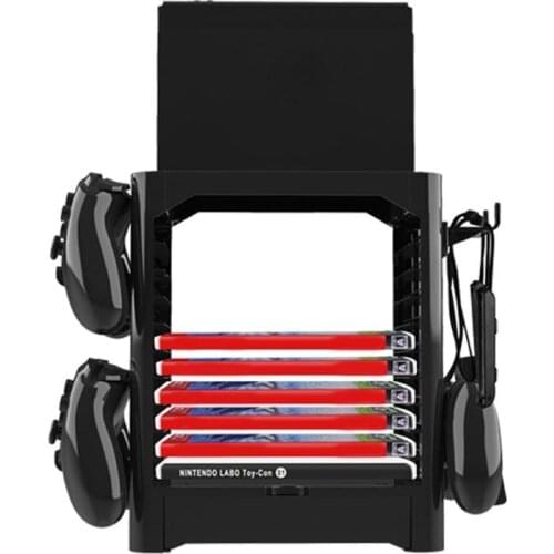 Universal Multi-function Disk Storage Tower Game Card Box Storage Stand Holder Bracket for NS Nintend Switch Gaming Console